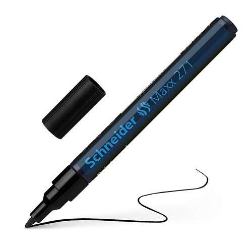 Schneider Maxx 271 schwarzer Lackmarker, 1-2 mm Strichstärke, mit Kappe