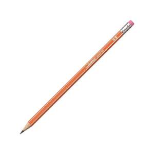 STABILO Pencil 160 HB orangefarbener Bleistift mit Radiergummi - STABILO Graphitstifte