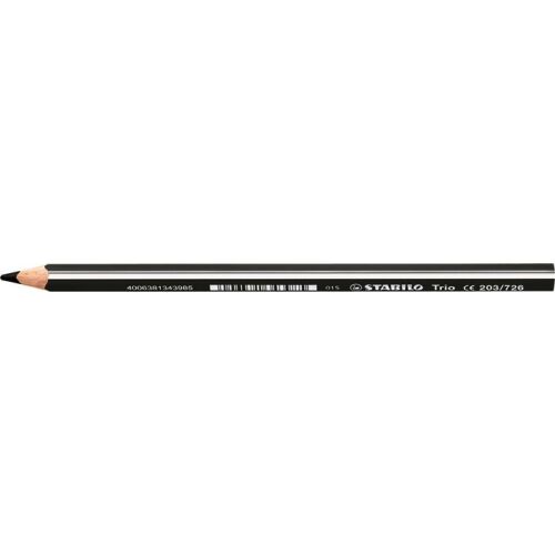STABILO Coloured pencils, triangular, thick, STABILO "Trio thick", black