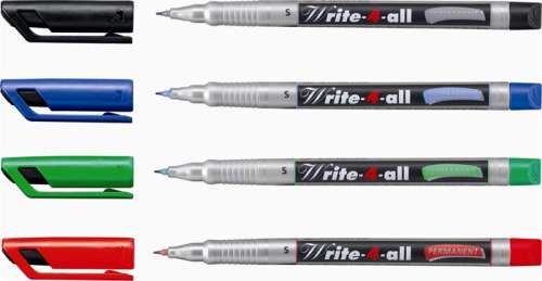 STABILO Write-4-all alkoholos marker, kék, 0,4 mm, kúpos, választható színek