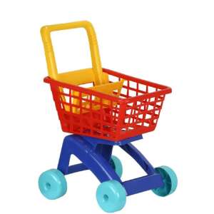Színes tologatós bevásárlókocsi gyerekeknek babaültetővel (BBJ) 57942741 Boltos játékok, bevásárlás