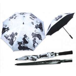 Crazy Cat esernyő fekete macskás mintával, 93 cm hosszú, CARMANI márka - Esernyő