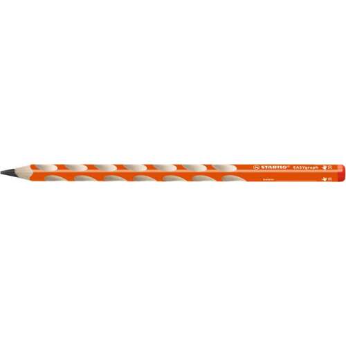 STABILO Graphite pencil, HB, triangular, right-handed, STABILO, "EASYgraph", orange