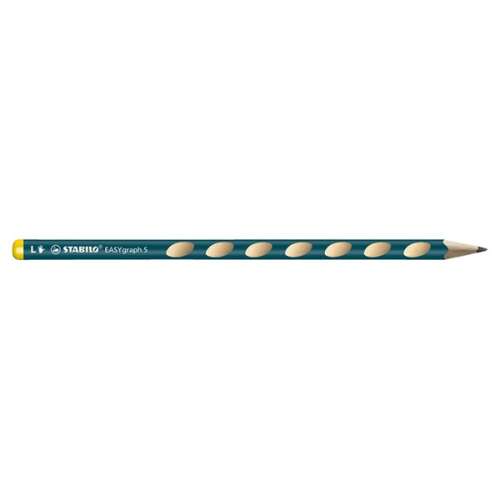STABILO EASYgraph HB Bleistift für Linkshänder, dreieckige Form, grün und beige
