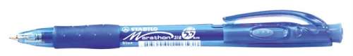 STABILO Guľôčkové pero, 0,38 mm, tlačidlové, STABILO "Marathon", modré