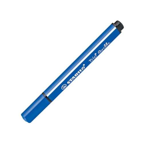 STABILO Felt-tip Pen, 1.5-2 mm, spring-loaded tip, STABILO "Trio Scribbi", blue