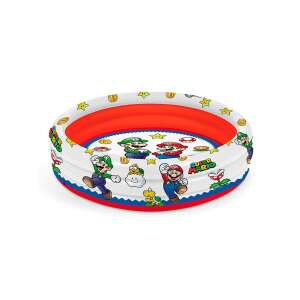 Super Mario aufblasbarer 3-Ring-Pool, 100 cm Durchmesser, mit Mario und Luigi Figuren - Kinderbecken & Planschbecken