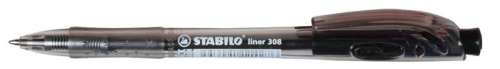 STABILO Kugelschreiber, 0,38 mm, Druckknopf, STABILO "Liner 308", schwarz