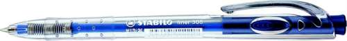 STABILO Guľôčkové pero, 0,38 mm, tlačidlové, STABILO "Liner 308", modré