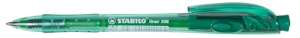 STABILO Liner 308 green ballpoint pen, 0.38 mm, retractable, transparent barrel - Pen