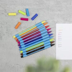 Schneider Slider Edge XB assorted color ballpoint pens with color samples on paper - Schneider Pen