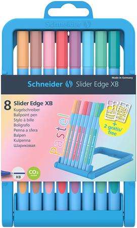 Sada guľôčkových pier Schneider Slider Edge XB Pastel, 0,7 mm (8 ks)