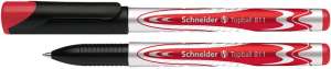 Schneider Topball 811 Red Rollerball Pen, cap on and off - Pen