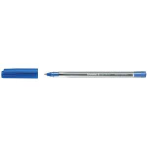 Schneider Tops 505 M blue ballpoint pen, 0.5 mm, capped, transparent barrel, blue cap - Pen