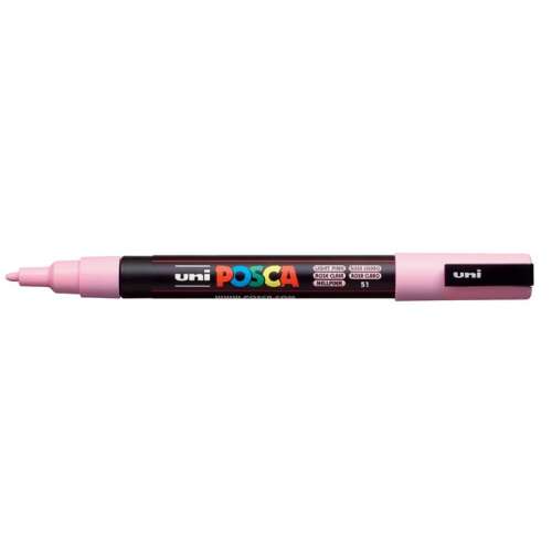 Marker UNI Decor, 0,9-1,3 mm, UNI "Posca PC-3M", roz deschis