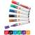 NOBO whiteboard marker set, 6 different colors, 1-3 mm bullet tip, liquid ink, dry wipe