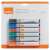 NOBO whiteboard marker set, 6 different colors, 1-3 mm bullet tip, liquid ink, dry wipe