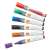 NOBO whiteboard markers set, 6 different colors, 1-3 mm bullet tip, liquid ink, dry wipe