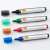 NOBO Whiteboard-Marker, 4 verschiedene Farben, 1-3 mm Bullet-Spitze, flüssige Tinte, trocken abwischbar