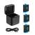 Telesin 3-slot charger box for GoPro Hero 9 with 3 batteries and USB-C cable