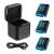 Telesin 3-slot charger box for GoPro Hero 11 with 3 batteries and USB-C cable