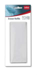 NOBO Eraser Refills, 10 pack, whiteboard eraser refills, dry erase board eraser refills, whiteboard cleaning supplies - Presentation Tool