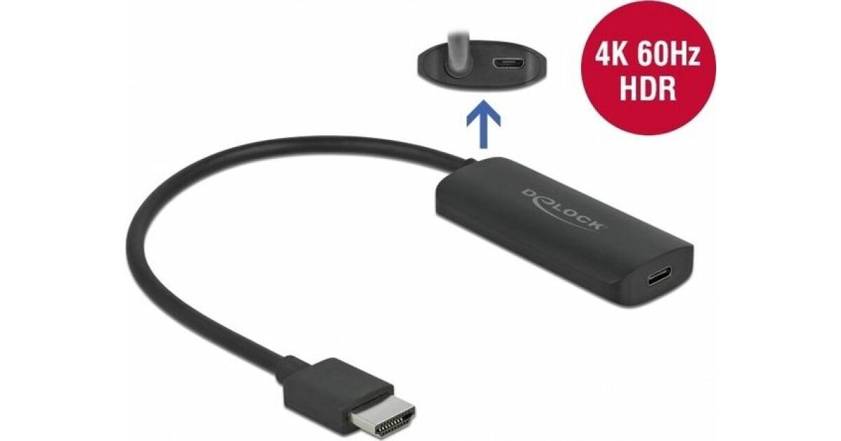 Delock adapter HDMI-A apa USB Type-C  anya csatlakozóra (DP Alt mód) 4K 60 91248279