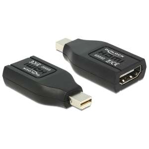Delock mini DisplayPort la HDMI adaptor, negru, 1080p - Convertoare DisplayPort