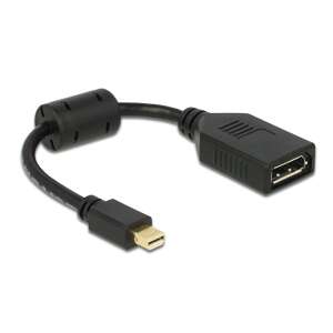 Delock Adapter mini DisplayPort do DisplayPort, czarny - Artykuły techniczne i elektronika
