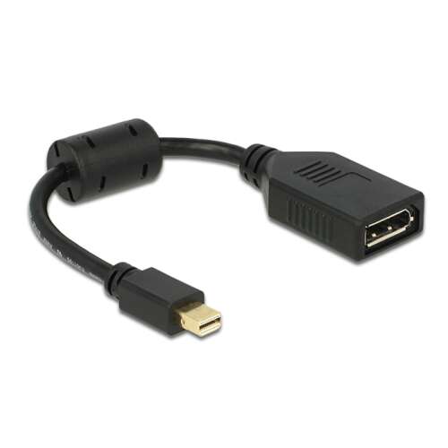 Delock Adapter mini DisplayPort do DisplayPort, czarny