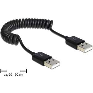 Delock USB 2.0-A apa / apa tekercselt kábel 57982230 