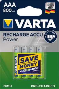 VARTA Baterie reîncărcabilă, AAA micro, 4x800 mAh, preîncărcată, VARTA Power 31549271 Baterii si acumulatoare