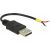 Delock USB 2.0 A мъжки към отворени проводници кабел - Захранване и заземяване