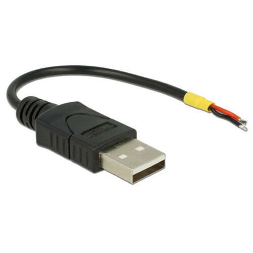 Delock Kabel USB 2.0 mit A-Stecker & 2 offenen Adern, 10 cm Raspberry Pi