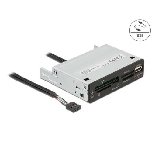 Delock 3.5 inch USB 2.0 card reader with 5 slots and 1 USB 2.0 connector