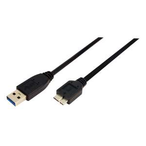 LogiLink USB 3.0 csatlakozó kábel A-&gt;B Micro 2x male 3.00 méter 57982548 