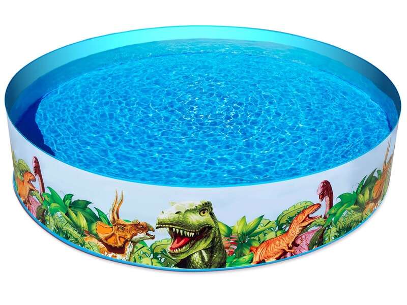 Bestway Basen Stelażowy 244 x 46 cm, Dinozaury, Dinosaur Fill'N Fun