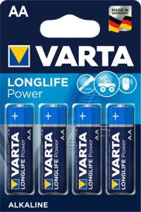 VARTA Longlife Power AA alkaline batteries, 4 pack - Varta Battery
