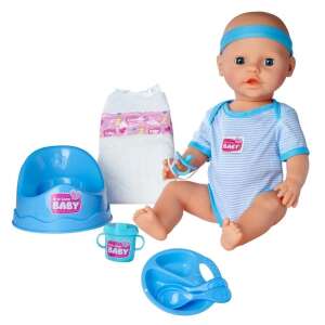 Simba Neugeborenes Baby Puppe mit Zubehör, Junge, 43cm, auf weißem Hintergrund - Simba Toys Baba