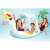 Kids playing in Intex Unicorn Sprinkler Pool with Canopy, 254x132x109cm