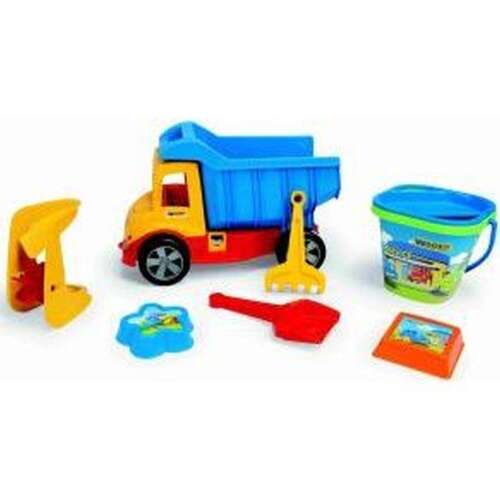 Wader Multi Kipplaster Sandkasten Set mit Zubehör, einschließlich Schaufel, Rechen, Eimer und Formen
