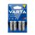 VARTA Ultra Lithium AA Batteries 4-Pack Packaging