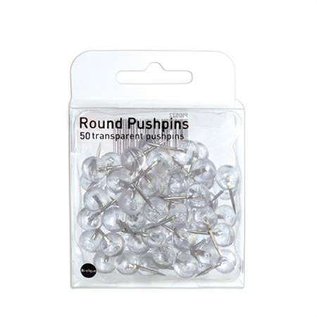 Térképtű, gömbfejű, 50 db, átlátszó 31549449