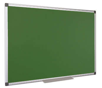 Tablă de cretă, suprafață verde, nemagnetică, 100x150 cm, cadru din aluminiu 31549623