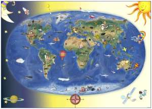 STIEFEL Brožúra, obojstranná, STIEFEL &rdquo;Krajiny sveta/Detská mapa sveta&rdquo; 31549859 Podložky na stôl