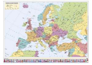 STIEFEL Rubbel-Karte von Europa, 78x57 cm, STIEFEL, silberne Beschichtung 31550136 Wandkarten