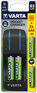 VARTA Batterieladegerät, AA Bleistift/AAA Micro, 4x2100 mAh AA+ 2x 800 mAh AAA, VARTA "Pocket" 31550160 Akkuladegeräte