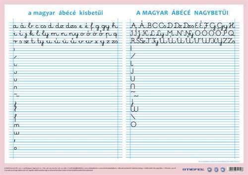 STIEFEL Könyökalátét, kétoldalas, A3, STIEFEL "A magyar ábécé betűi"