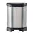 Front view of CURVER 5L metal effect pedal bin