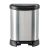 Front view of CURVER 5L metal effect pedal bin